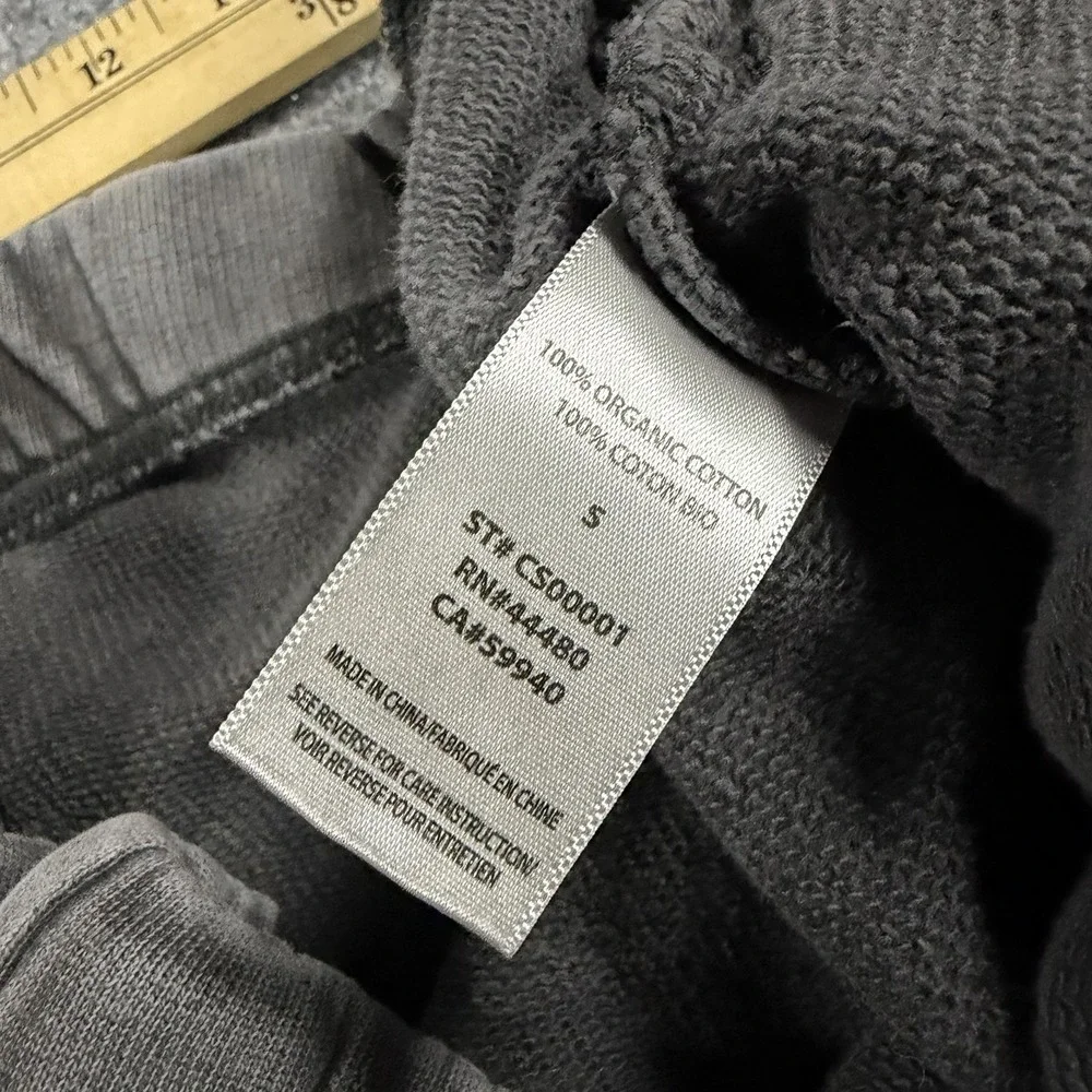 Elwood Core Sweatpants Mens Small Vintage Wash Grey Organic Cotton French Terry